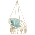 Mertonzo Hammock Swing Chair For 2-16 Years Old Kids,Handmade Knitted Macrame Hanging Swing Chair For Indoor,Bedroom,Yard,Garden