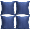 4-Pack 100% Cotton Comfortable Solid Decorative Throw Pillow Case Square Cushion Cover Pillowcase Sublimation Blank Pillow Cover