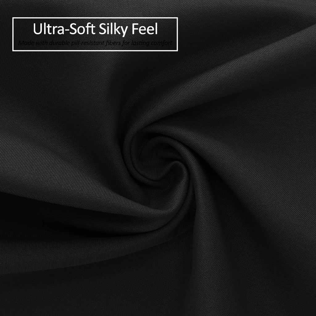 Nestl Body Pillow Cover - Soft Body Pillow Pillowcase - Lightweight Black Pillowcase - Microfiber Body Pillow Case Cover - 20X54 Inches - Envelope Closure
