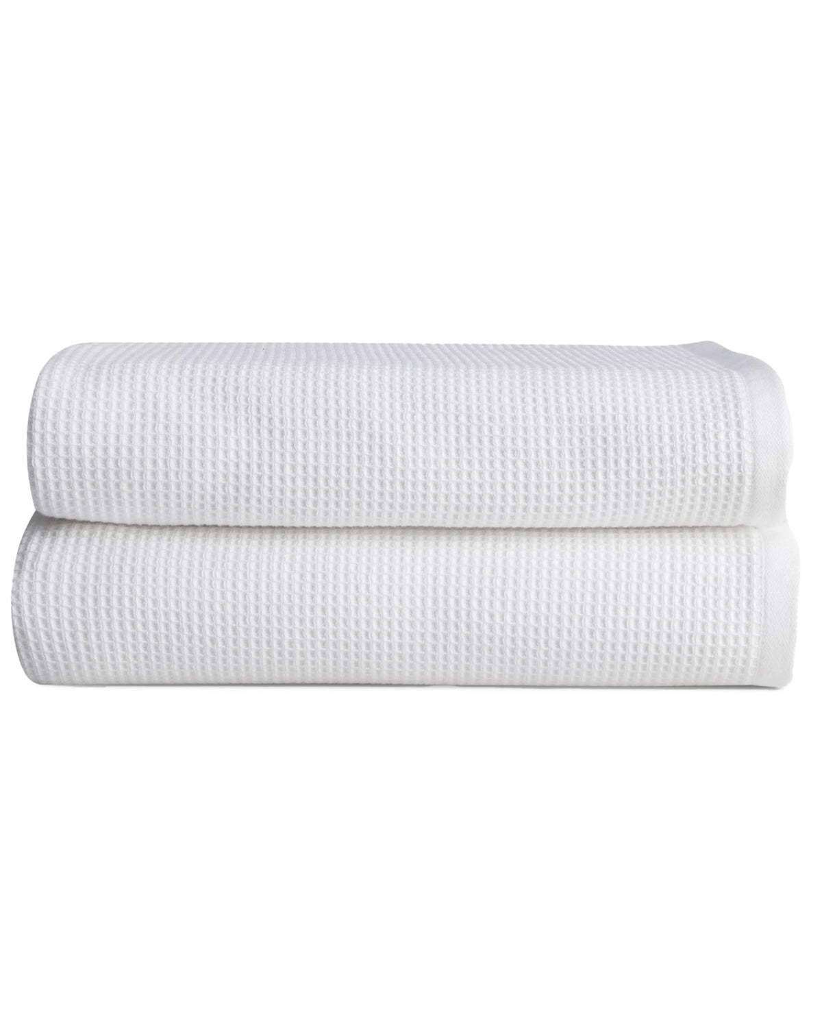 Cozy Earth White Waffle Terry Washcloths- Made from Cotton & Viscose from Bamboo, Plush, Absorbent, Soft