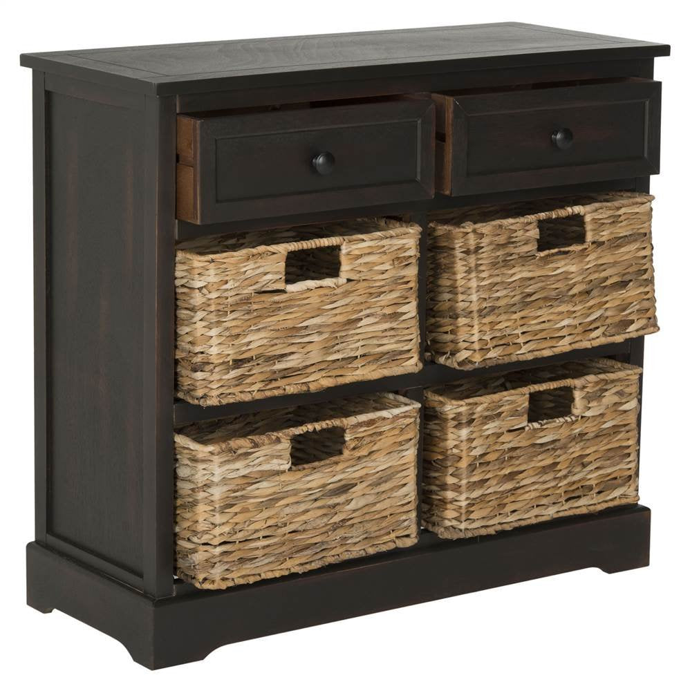 SAFAVIEH American Homes Collection Herman Brown Wicker Basket Storage Unit