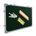 Eduway 2X3 Feet Kunj Non-Magnetic Double-Sided Chalk Board & White Board (Combo Pack) With 1 Wooden Duster, 2 Chalk Holders, 10 
