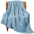 Bedelite Fleece Blanket Twin Size Washed Blue Throw Blankets For Couch & Bed, 300Gsm Luxury Plush Cozy Fuzzy Blanket 60X80 Inche