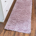 Rugs.com Infinity Collection Solid Shag Area Rug 13 Ft Runner Lavender Shag Rug Perfect for Hallways, Entryways