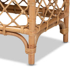 Baxton Studio Orchard Benches & Banquettes, White/Natural Brown, 48 x 18.13 x 18.25