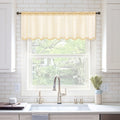 Miulee Window Kitchen Valance Half Window Sheer Curtains Rod Pocket Semi Sheer Voile Drapes Extra Wide For Small Window Cafe One