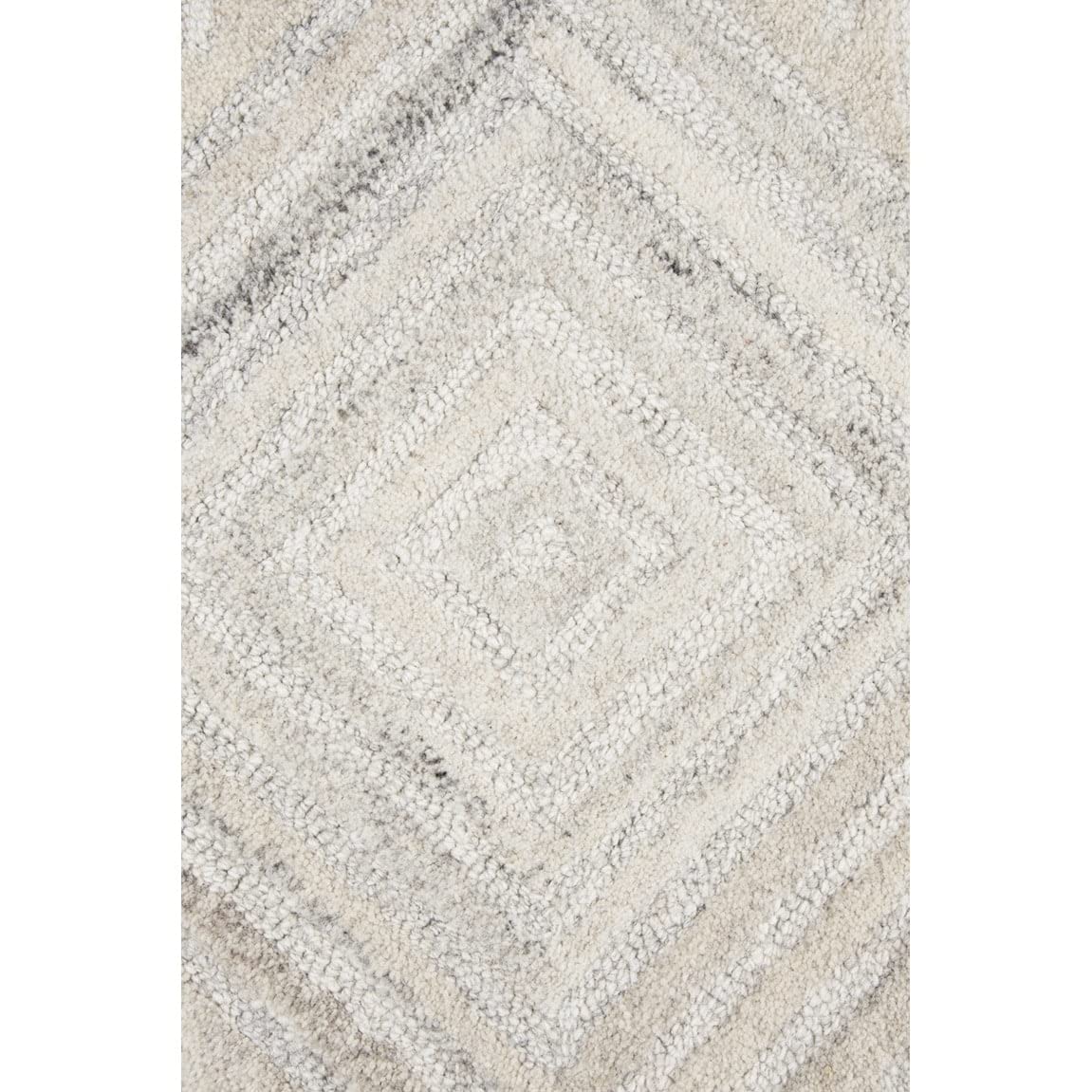 Rizzy Home Alora Decor Makalu 3' X 5' Geometric/Solid Ivory/Natural Hand-Tufted Area Rug