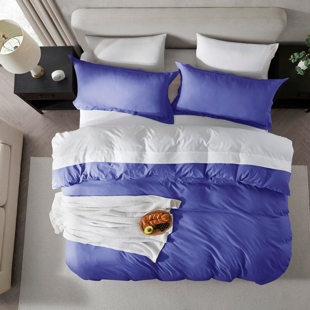 Nestl Twin Duvet Cover Set - Soft Prewashed Royal Blue Duvet Cover Twin/Twin Xl, 2 Piece, With Zipper Closure, 1 Duvet Cover 68X90 Inches And 1 Pillow Sham - No Comforter