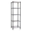 Amazon Basics 5-Shelf Tower Adjustable Storage Shelving Unit, Black, 16 D x 16 W x 54 H