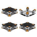 ONEON Furniture Mover Pro - 4Pack Enhanced Dollies with Custom TPE Wheels - Effortless Heavy Furniture Transport (Black: 4 Dolli