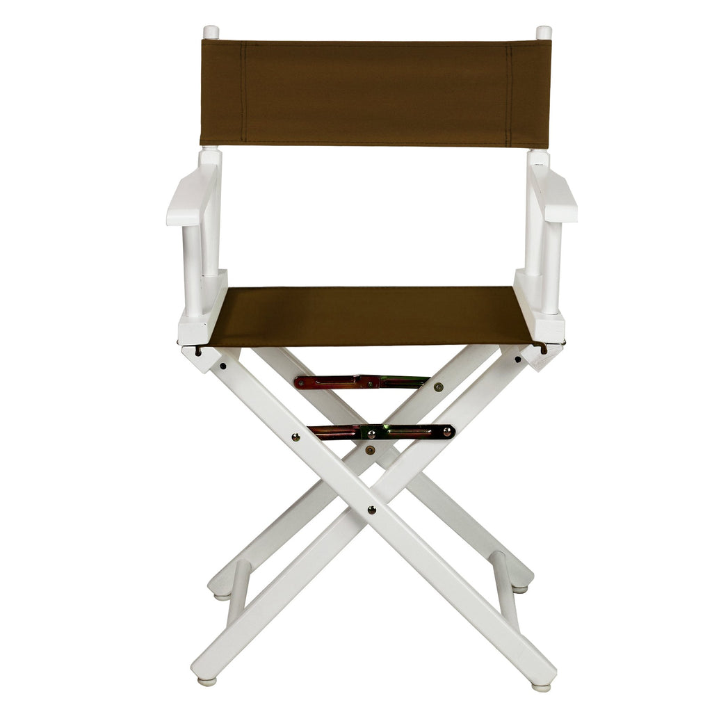 Casual Home 200-01/021-45 Director Chair 18" - Classic Height Whiteframe/Brown Canvas