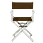 Casual Home 200-01/021-45 Director Chair 18" - Classic Height Whiteframe/Brown Canvas