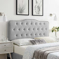 Modway MOD-6409-LGR Sophia Tufted Performance Velvet Twin Headboard, Light Gray