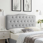 Modway MOD-6409-LGR Sophia Tufted Performance Velvet Twin Headboard, Light Gray