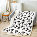 Motocross Rider Fleece Throw Blanket for Bed Sofa Couch Kids Extreme Sports Motorcycle Fuzzy Blanket Dirt Bike Motorbike Sherpa 