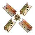 Socell 4 Sets Bed Rail Brackets Heavy Duty No-Mortise Bed Rail Fittings Wooden Bed Frame Connectors with Screws for Headboards Footboards Hold