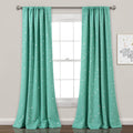 Lush Decor Star Blackout Window Curtain Panel Pair, 84' Long X 52' Wide, Turquoise