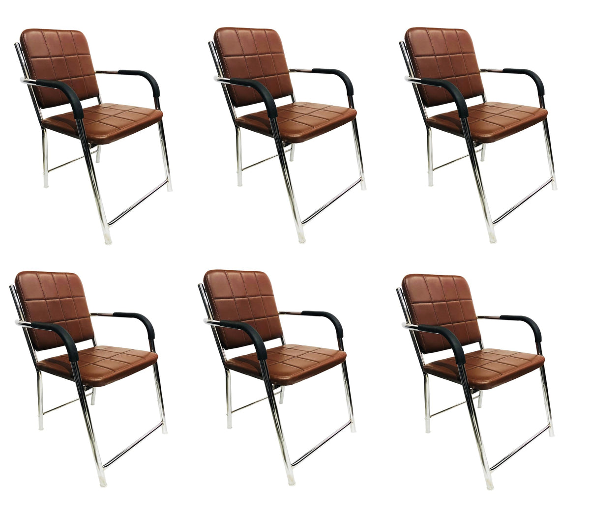 Somraj Comfortable Office Visitor Chair For Students, Adults, Staff Room, Library, School & Computer Desk, Leather Cushion Seat