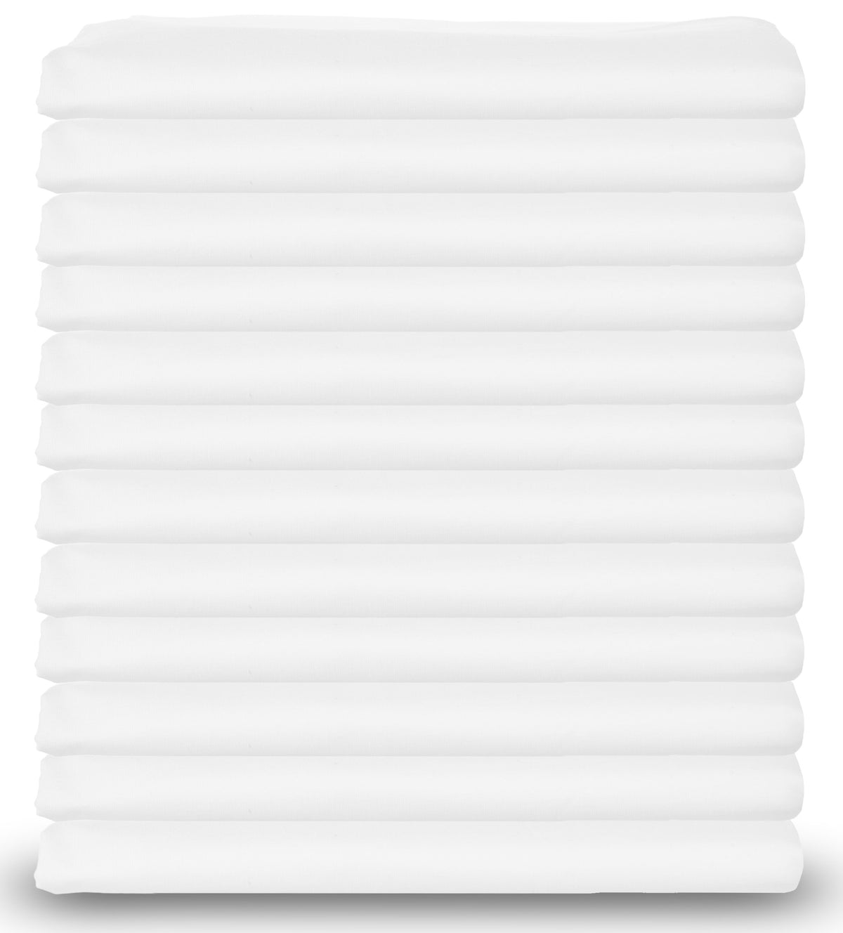 White Classic White Cotton Pillow Cases Standard Size Set Of 12, Heavy Weight Quality Pillowcase With T-200 Thread Count, Elegan