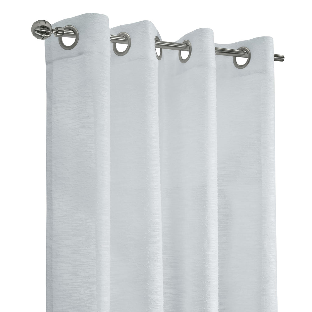 Richmark International Boucle Sheer Grommet Curtain Panel 52 X 108 In White