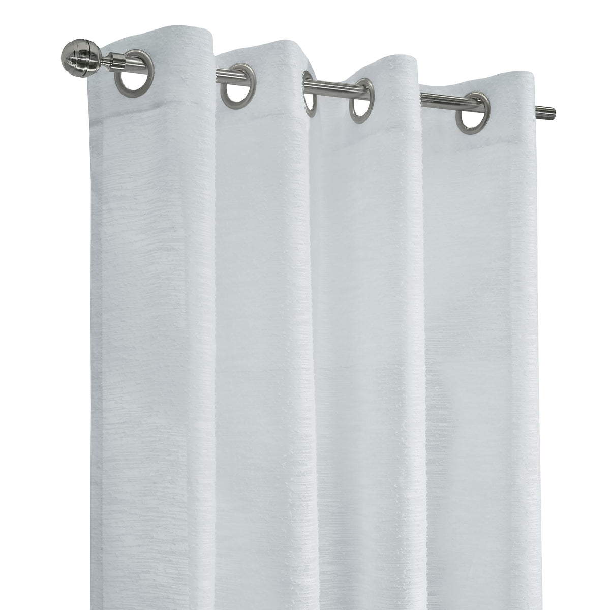 Richmark International Boucle Sheer Grommet Curtain Panel 52 X 108 In White