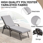 Crestlive Products Chaise Lounge Cushion Set Of 2, Outdoor Cushion For Patio Furniture, Outside Chair Comfortable Cushion Water