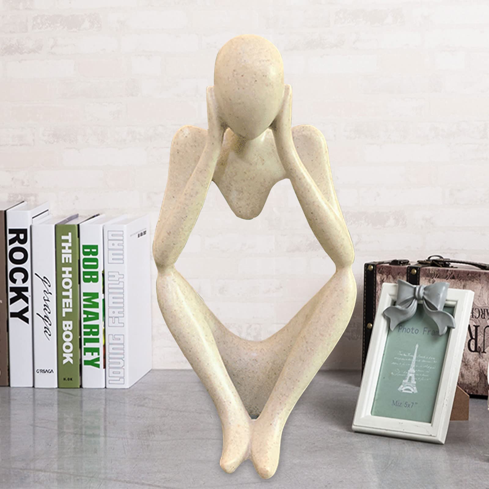 Thinker Statues And Sculptures, Sandstone Resin Thinker Statue Ornaments, Abstract Style Sculptures, Housewarming Gifts, Housewa