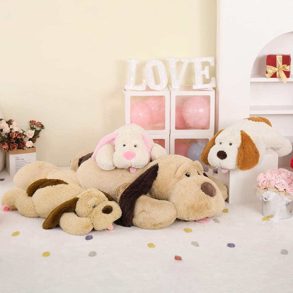 Morismos Giant Stuffed Dog Animal, Huge Stuffed Dog Plush,Soft Large Stuffed Dog Pillow For Kids,Girls, Boys, 51 Inch