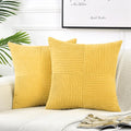 Fancy Homi 2 Packs Yellow Euro Decorative Throw Pillow Covers 26X26 Inch For Couch Bed Sofa, Rustic Farmhouse Boho Home Decor, S