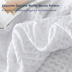 Phf Ultra Soft Waffle Weave Blanket Twin Size 66'X 90'- Washed Lightweight Breathable Cozy Woven Blanket For Bed - Aesthetic Decor For Couch Bedding Sofa Home Car - White