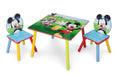 Delta Children - Disney Mickey Mouse Kids Table and Chair Set 3- Piece Set (2 Chairs Included) - Ideal for Arts & Crafts, Snack 