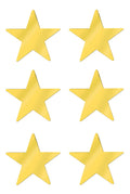 Beistle , 6 Piece Jumbo Foil Star Cutouts, 20 (Gold)