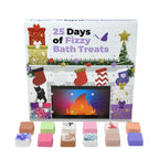 Enfusia Bath Bombs Christmas Advent Calendar 2024 Kids, Toddlers & Women - 25 Days of Fizzy Bath Treats - Handmade in USA - Natu