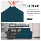 Easy-Going Stretch Jacquard Chair Couch Cover, 1-Piece Soft Sofa Cover, Sofa Slipcover With Anti-Slip Foams, Washable Furniture Protector For Kids, Pets (Chair, Deep Teal)