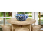 Red Lantern Bw Bwfl Display Bowl, Large, Floral Blue & White