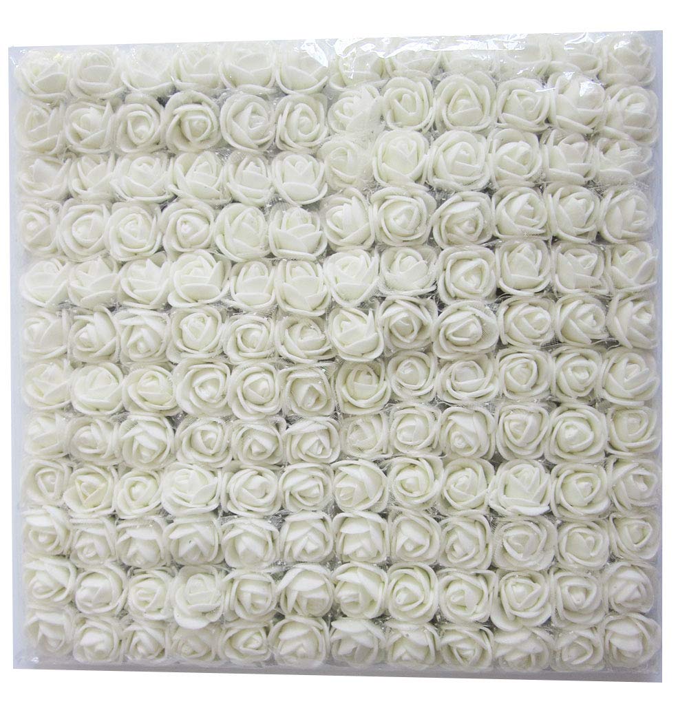 Artfen Mini Fake Rose Flower Heads 144pcs Mini Artificial Roses DIY Wedding Flowers Accessories Make Bridal Hair Clips Headbands