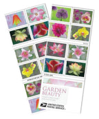 Usps Garden Beauty Forever Postage Stamps Book Of 20 Self-Stick First Class Wedding Celebration Anniversary Flower Party (20 Sta