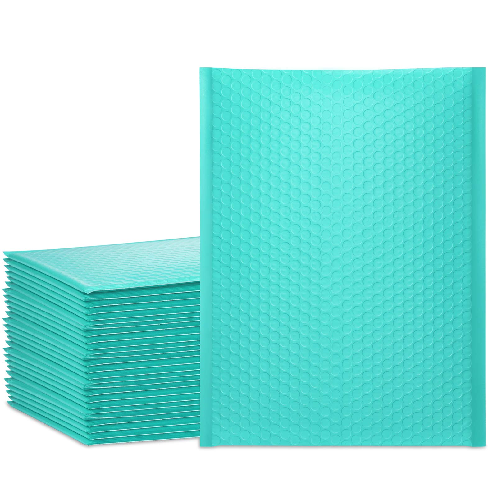 Ucgou Bubble Mailers 10.5X16 Inch Teal 25 Pack Poly Padded Envelopes Large #5 Mailing Packages Opaque Packaging Postal Self Seal