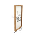 Paris Loft Love You More Framed Wood Sign Plaque|Rustic Wood, Wedding Gifts|Farmhouse Wall Decor 12.3X19''