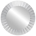 Northlight Simply Elegant Fluted Frame Decorative Round Wall Mirror, 20, Silver