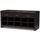 Baxton Studio Entryway Bench, Espresso