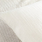 Otostar Linen Throw Pillow Covers Set Of 2 Decorative Square Pillowcases Cushion Covers 13.5X13.5 Inch For Home Decor Sofa Bedroom Car 34 X 34 Cm Cream White/Beige