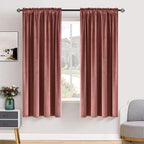 Miulee Dusty Rose Pink Velvet Curtains Thermal Insulated Blackout Curtain Drapes For Bedroom Living Room Darkening 63 Inches Long Curtains Panels Rod Pocket Set Of 2