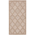 Nourison Easy Care Indoor/Outdoor Natural Beige 2' X 4' Area Rug, Easy Cleaning, Non Shedding, Bed Room, Living Room, Dining Roo