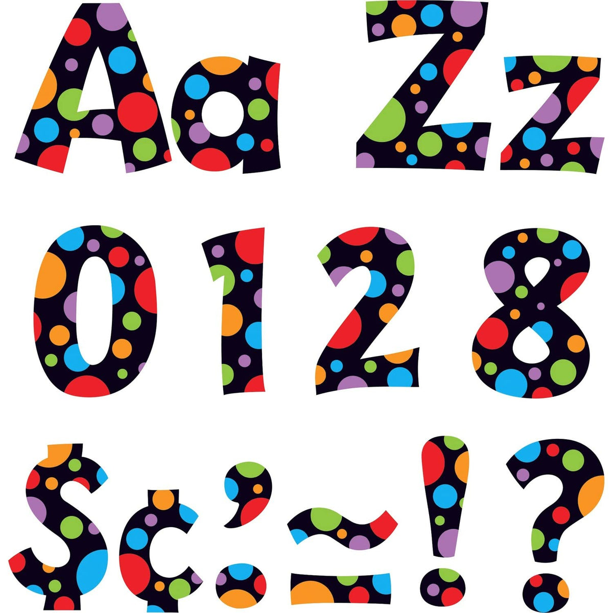 Trend Enterprises, Inc. Neon Dots 4'' Playful Combo Ready Letters', Assorted (T-79754)
