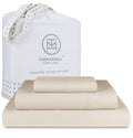 Threadmill Luxury 800 Thread Count 100% Cotton Sheets - Light Beige Sateen Weave Twin Size Bed-Sheets, Better Than Egyptian Cott