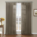 Twopages Dim Grey Linen Pinch Pleat Drape For Living Room, Window Treatment Curtain Panel Double Layer Room Darkening Light Filt
