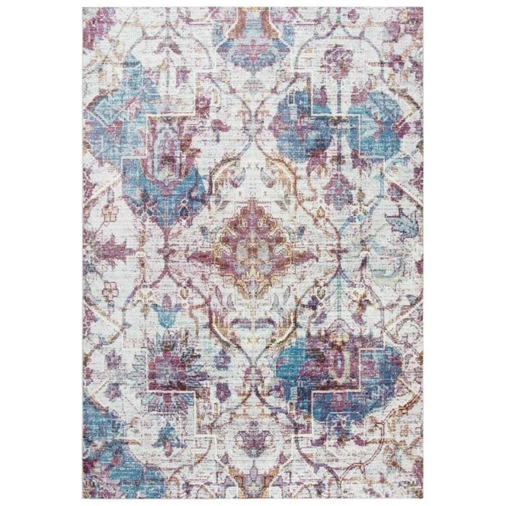 Alora Decor Morocco 7'6" X 9'5" Vine/Diamond Cream/Blue/Rust/Gold Area Rug