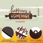 Funrous Kitchen Wall Art Decor Happiness Is Homemade Metal Sign Rustic Farmhouse Kitchen Decor Hanging Kitchen Decorative Signs