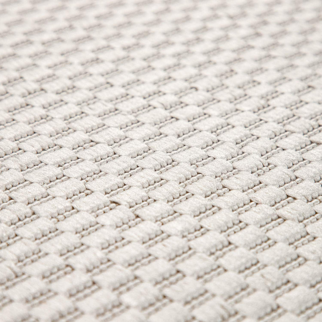 Solid Outdoor Rug For Patio Or Balcony Waterproof In Mottled Cream, Size: 5'3' Round